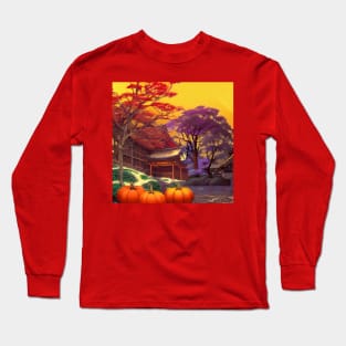 Pumpkin Fall Season in the Japanese Neighborhood Long Sleeve T-Shirt